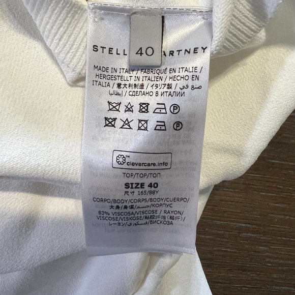 NWT STELLA MCCARTNEY Compact Knit Turtleneck Sweater in Optical White (6) - Picture 10 of 13